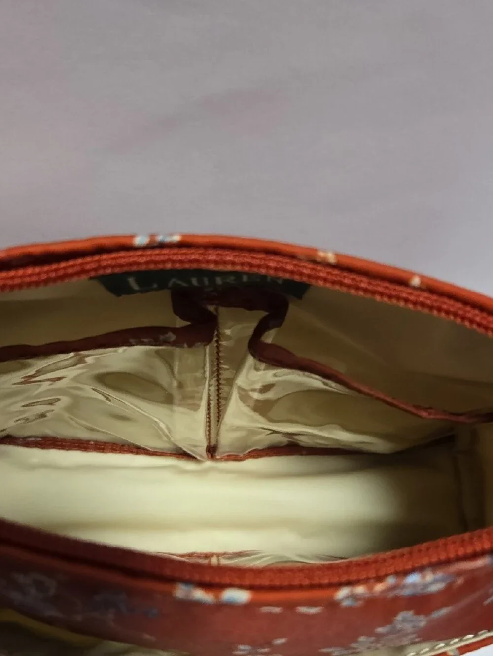 Ralph Lauren Floral Satin Cosmetic Pouch